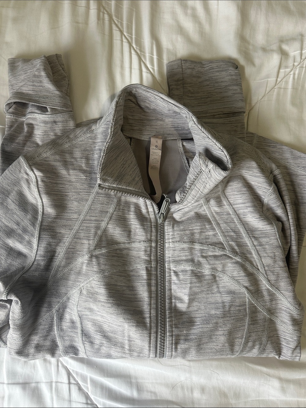 lululemon athletica Light Heather Gray Full-Zip Jacket
